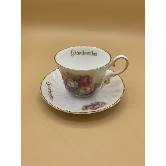 Royal Patrician Fine Bone China Grandmother Cup & Saucer England - Picture 10 of 10
